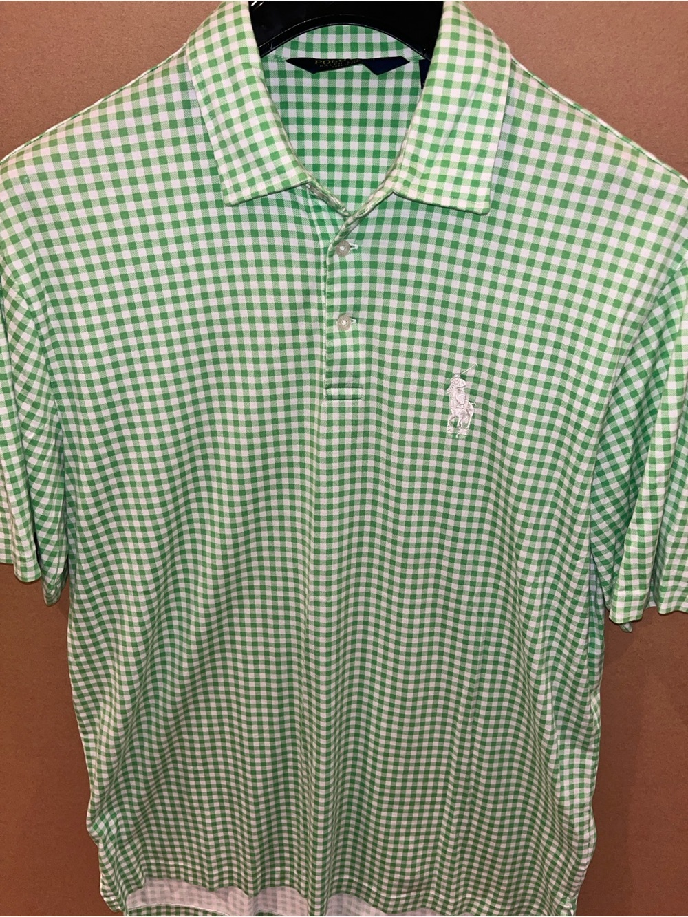 Mint Ralph Lauren Polo Men Gingham Green Plaid Check Shirt Sz Large Big Horse